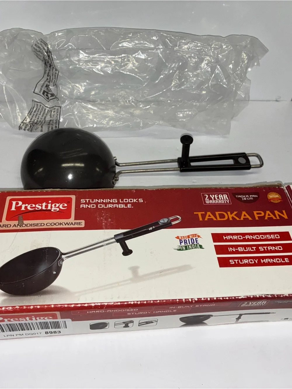 Prestige Tadka Pan - Black Nonstick Tawa with Stand